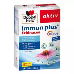DOPPELHERZ Immun plus Echinacea depottabletter, 120 stk