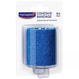 HANSAPLAST Fikseringsbandasje selvklebende.6 cmx4 m blå, 1 stk