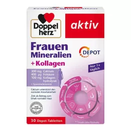 DOPPELHERZ Women Minerals+Collagen Depot Tabletter, 30 stk