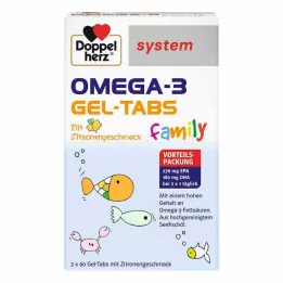 DOPPELHERZ Omega-3 Gel-Tabs familiesystem, 120 stk