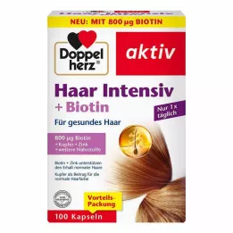 DOPPELHERZ Hair Intensive+Biotin Kapsler, 100 stk