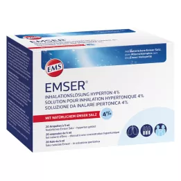EMSER Inhalasjonsløsning hypertonisk 4 %, 20X5 ml