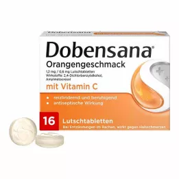DOBENSANA Appelsmak 1,2mg/0,6mg pastiller, 16 stk