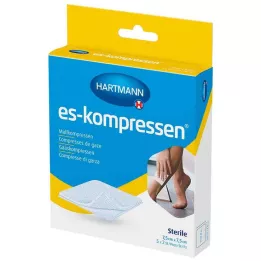 ES-KOMPRESSEN steril 7,5x7,5 cm 8-lags 17-tråder, 5X2 stk