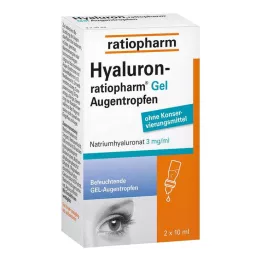 HYALURON-RATIOPHARM Gel øyedråper, 2X10 ml