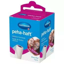 PEHA-HAFT Fikseringsbandasje lateksfri 6 cmx4 m OTC, 1 stk