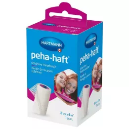 PEHA-HAFT Fikseringsbandasje lateksfri 8 cmx4 m OTC, 1 stk