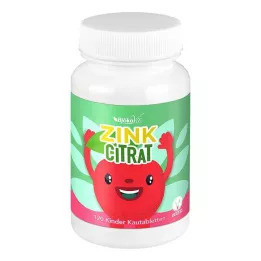 ZINKCITRAT Tyggetabletter for barn veganske, 120 stk