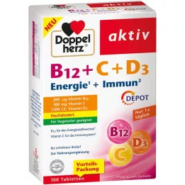 DOPPELHERZ B12+C+D3 depot aktive tabletter, 100 stk