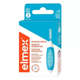 ELMEX Interdentalbørster ISO størrelse 3 0,6 mm blå, 8 stk