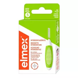 ELMEX Interdentalbørster ISO størrelse 5 0,8 mm grønn, 8 stk
