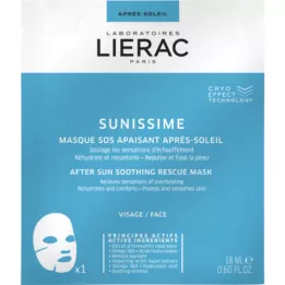 LIERAC Sunissime beroligende after sun SOS maske, 1X18 ml