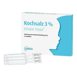 Bordsalt 3 % inhalasjonsmiddel Pädia ampuller, 20 stk