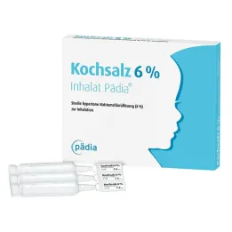 Bordsalt 6 % inhalasjonsmiddel Pädia ampuller, 20 stk