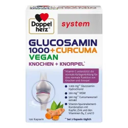Doppelherz Glucosamine 1000 + Curcuma vegansk syst. kapsler, 120 stk