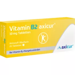 VITAMIN B2 AXICUR 10 mg tabletter, 20 stk