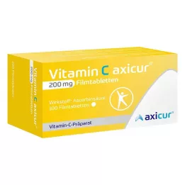 VITAMIN C AXICUR 200 mg filmdrasjerte tabletter, 100 stk