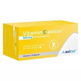VITAMIN C AXICUR 500 mg filmdrasjerte tabletter, 100 stk
