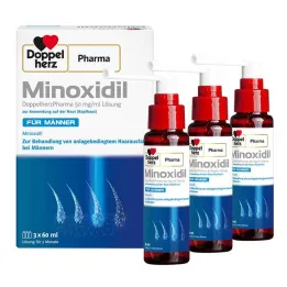 MINOXIDIL DoppelherzPharma 50 mg/ml oppløsning for menn, 3X60 ml