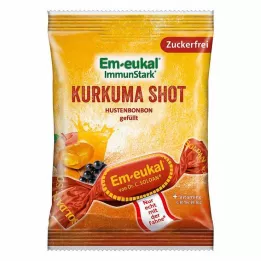 EM-EUKAL Bonbons Gurkemeie Shot fylt sukkerfri, 75 g