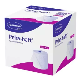 PEHA-HAFT Fikseringsbandasje lateksfri 8 cmx21 m, 1 stk