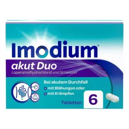 IMODIUM akutt Duo 2 mg/125 mg tabletter, 6 stk