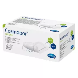 COSMOPOR silikon sårbandasje 5x7,2 cm, 50 stk
