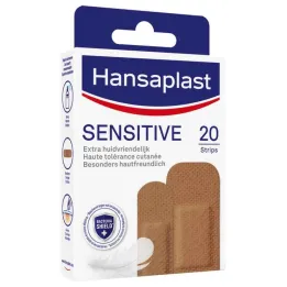 Hansaplast SENSITIVE gipsstrimler hudtone medium, 20 stk