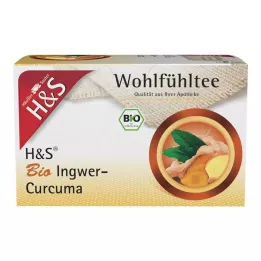 H&amp;S organiske ingefær-gurkemeie filterposer, 20X1,25 g