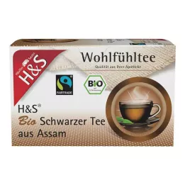 H&amp;S Økologisk svart te fra Assam filterposer, 20X1,80 g