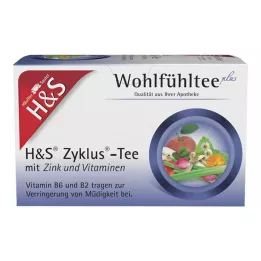 H&amp;S Cycle Tea med filterposer for sink og vitaminer, 20X1,5 g