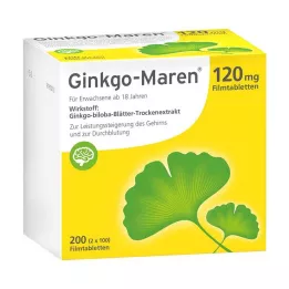 GINKGO-MAREN 120 mg filmdrasjerte tabletter, 200 stk