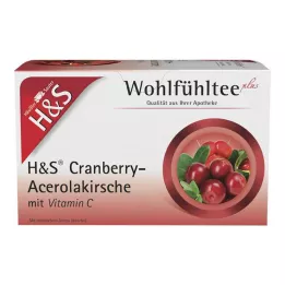 H&amp;S Tranebær-Acerola kirsebær med vitamin C Fbtl., 20X2,8 g