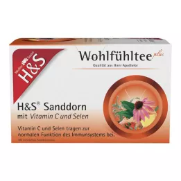H&amp;S Tindved med C-vitamin og selenfilterposer, 20X2,5 g