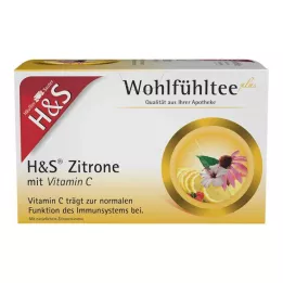 H&amp;S Sitron med C-vitaminfilterposer, 20X2,5 g