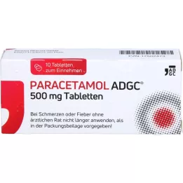 PARACETAMOL ADGC 500 mg tabletter, 10 stk