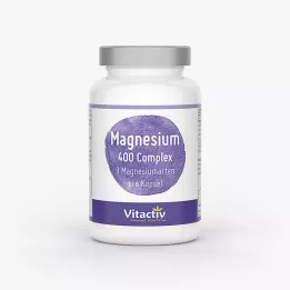 MAGNESIUM 400 mg komplekse kapsler, 120 stk