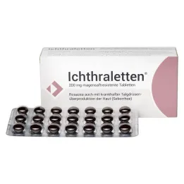 Ichthraletten® 200 mg tabletter mot rosacea, 168 stk