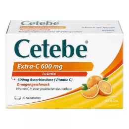 CETEBE Extra-C 600 mg tyggetabletter, 30 stk