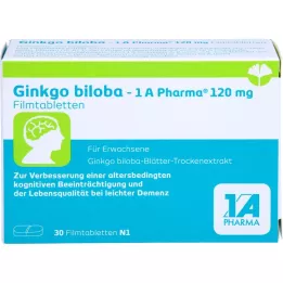 GINKGO BILOBA-1A Pharma 120 mg filmdrasjerte tabletter, 30 stk