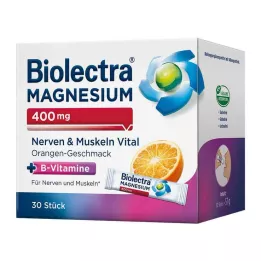 BIOLECTRA Magnesium 400 mg Nerver & Muscles Vital, 30X1,9 g
