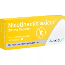 NICOTINAMID Axicur 200 mg tabletter, 10 stk