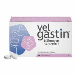 Velgastin flatulens tyggetabletter, 50 stk