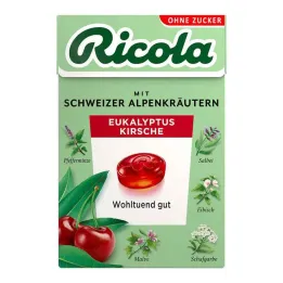 Ricola uten sukkerboks eukalyptuskirsebærgodteri, 50 g