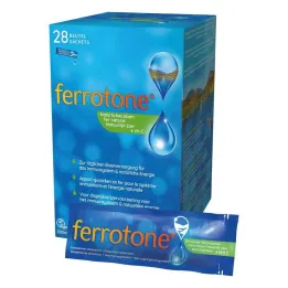 Ferrotone naturlig jern pluss vitamin C eplepose, 28X25 ml