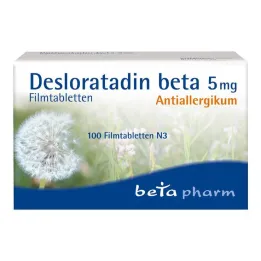 Desloratadine beta 5 mg filmdrasjerte tabletter, 100 stk