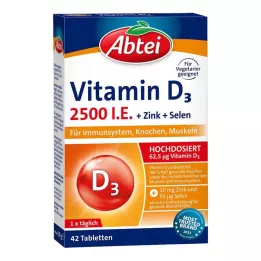 ABTEI Vitamin D3 2500 IE tabletter + sink + selen, 42 stk