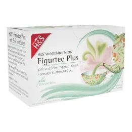 H&amp;S Figur Tea Plus med sink- og selenfilterpose, 20X1,5 g