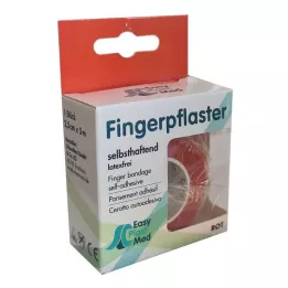 UM EASYPLAST Fingerlapp selvklebende 2,5 cm x 5 m rød, 1 stk