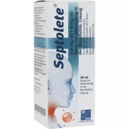 SEPTOLETE 1,5 mg/ml + 5 mg/ml spr.z.i.i.d.mundhö., 30 ml